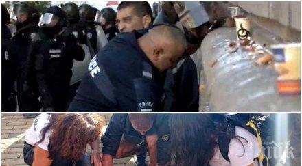 шокиращо метежник уринира полицейски джип снимки