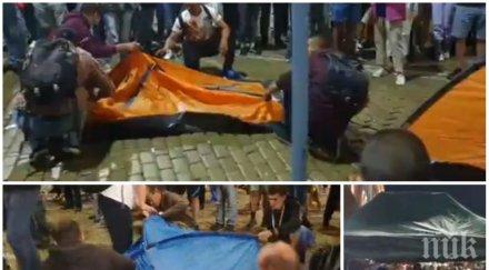 извънредно пик среднощна акция полицията раздига катуна министерския съвет метежниците сами прибират палатките