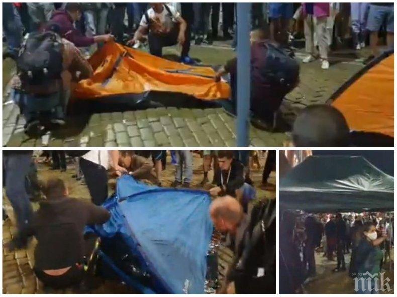 ИЗВЪНРЕДНО В ПИК! Среднощна акция - полицията раздига катуна пред Министерския съвет, метежниците сами прибират палатките си