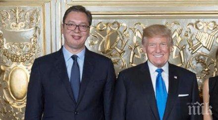 вучич похвали сам защитил интересите балканите тръмп