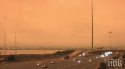 небето сан франциско обагри оранжево