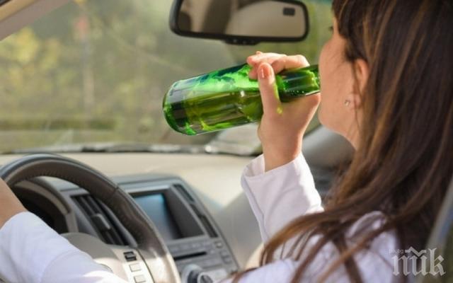 Пияна шофьорка кара със спукана гума и пукнато стъкло по магистрала „Тракия”