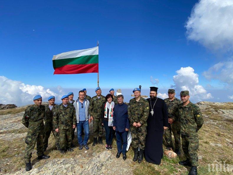 Караянчева почете на историческия връх Каймакчалан паметта на загиналите български воини при драматичните сражения през 1916 г.