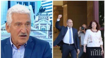 политически шамар красимир велчев разби радев човекът вдигнатия юмрук иска цялата власт себе президентска република опасност гражданска война