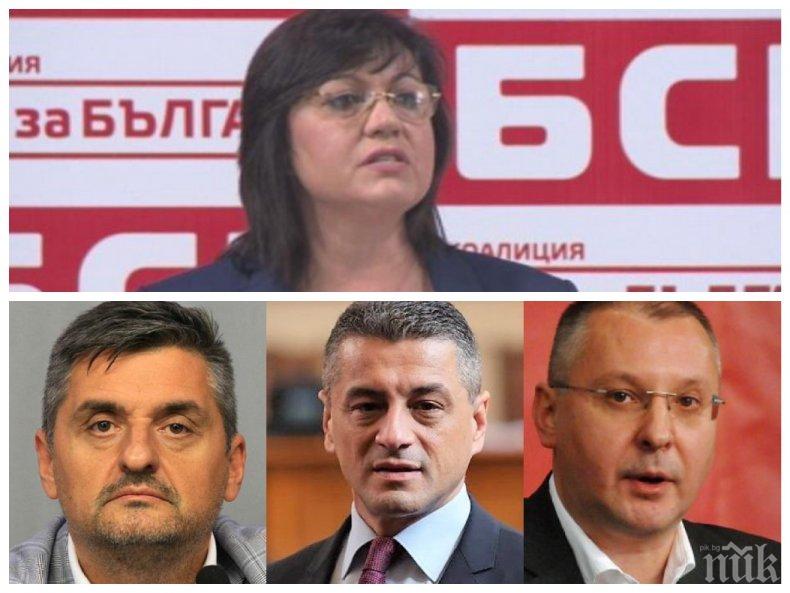САМО В ПИК! Нинова готви разправа с вътрешната опозиция, превръща БСП в джудже по модела Лилов и бетонира ГЕРБ във властта САМО В ПИК! Нинова готви разправа с вътрешната опозиция, превръща БСП в джудже по модела Лилов и бетонира ГЕРБ във властта