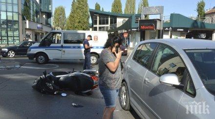 шофьорка извърши нарушение помете моторист центъра хасково снимки