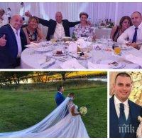 УНИКАЛНО РАЗТОЧИТЕЛСТВО: Снахата на Илияна Йотова се венчала с рокля за над 50 бона пред Румен Радев и Георги Гергов (СНИМКИ)