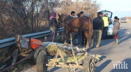 катастрофа каруца пътя ботевград враца пострадала жена