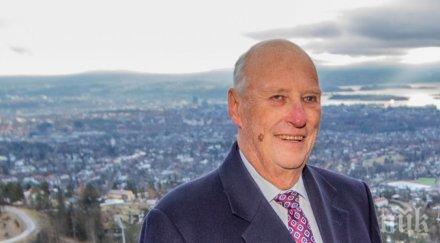 норвежкият крал харалд пети влезе университетската болница осло