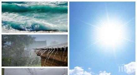 шарена есен облачно дъждовно места паднат градушки температурите варират градуса