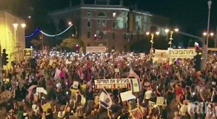 хиляди включиха протест искане оставката премиера израел