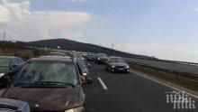 Катастрофа на АМ „Тракия“, движението се осъществява в една лента