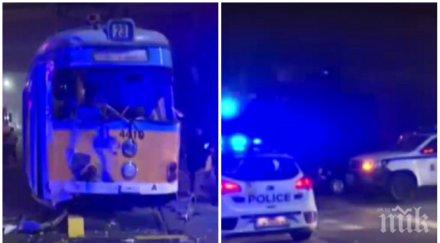 ужасяващ сблъсък трамвай камион удариха софия обновена снимки