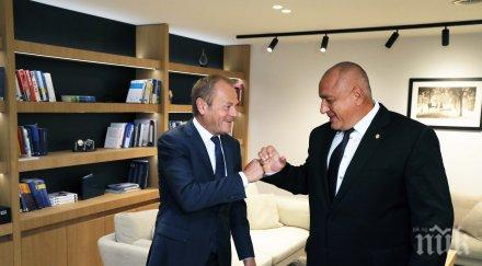 горещо брюксел президентът енп доналд туск силни думи борисов имате нашата подкрепа партии герб имат нужния капацитет опит разум преведат страните кри