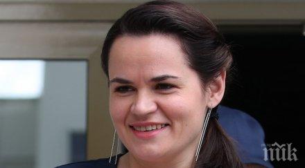 беларуската опозиционерка светлана тихановска посети фрагмент берлинската стена срещна меркел