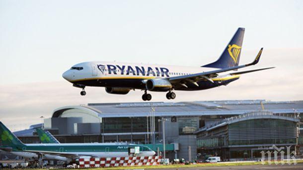 Нискотарифният авиопревозвач Райънеър отчете загуба от 96 милиона евро за