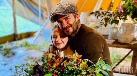 дейвид бекъм шокира мрежата вижте целува дъщеря устата снимка