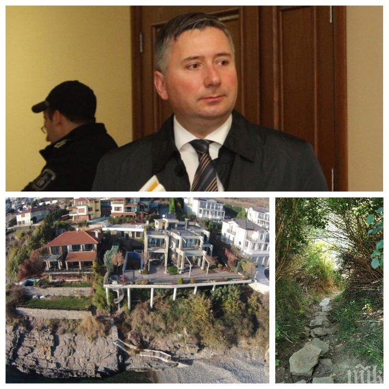 ПЪРВО В ПИК: Събарят незаконния басейн на подсъдимия Прокопиев в палата му на морето - оградата му също вдигната скандално
