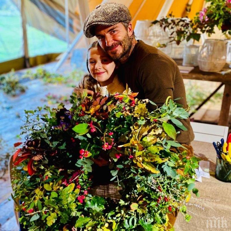 Дейвид Бекъм шокира мрежата - вижте как целува дъщеря си по устата (СНИМКА)