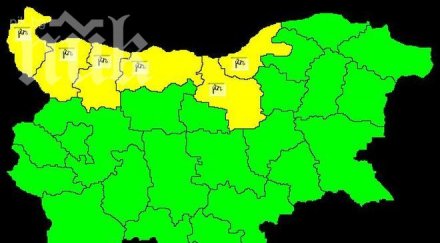 жълт код силен вятър северна българия