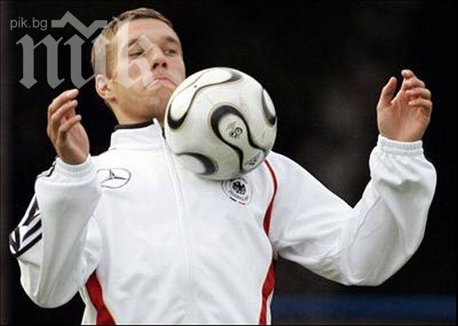 Лукас Подолски ще се лекува поне 8 седмици