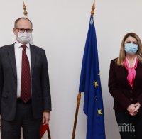 Министър Ахладова обсъди с посланика на Дания правосъдната реформа у нас