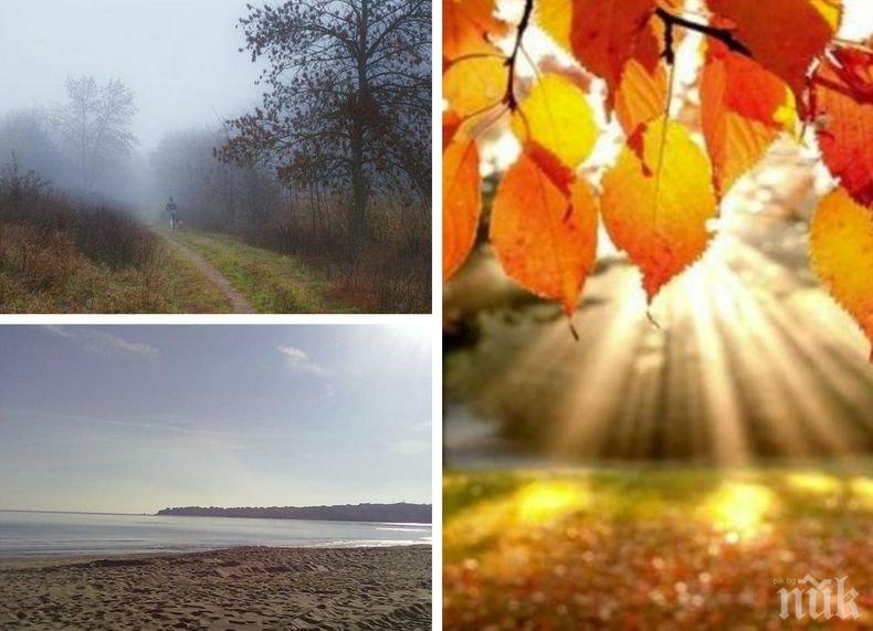 ОКТОМВРИЙСКИ РАЗКОШ: Продължава серията от слънчеви есенни дни (КАРТА)