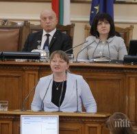 Депутатите привикват Деница Сачева за мярката 60 на 40 и за пенсиите