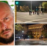 Виктор Димчев преброи метежниците: Народът окупира Орлов мост – 9 човека и едно куче (СНИМКА)