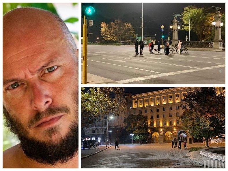 Виктор Димчев преброи метежниците: Народът окупира Орлов мост – 9 човека и едно куче (СНИМКА)