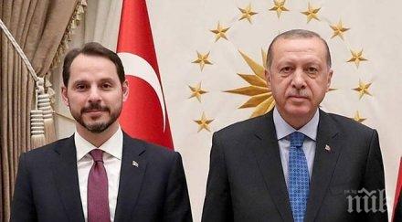 зетят ердоган турски финансов министър подаде оставка