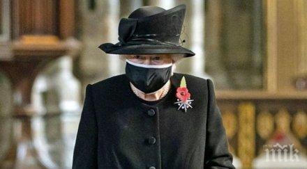 кралица елизабет появи първи път маска публично