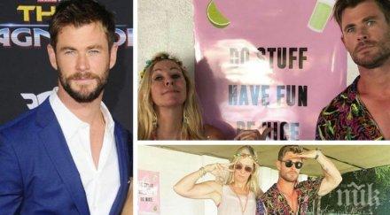 актьорът крис хемсуърт шокира феновете снимки