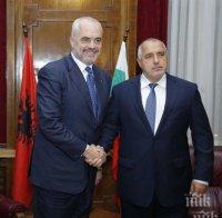 ПЪРВО В ПИК: Борисов проведе телефонен разговор с Еди Рама: България твърдо подкрепя Албания по пътя й към европейското семейство
