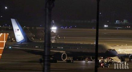 самолетът помпео пренощува софия