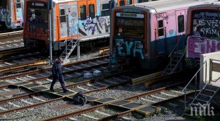 транспортна стачка спира метрото атина корабите