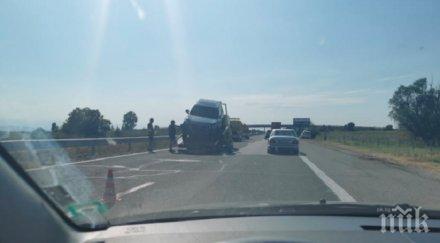 катастрофа затапи магистрала тракия посока софия