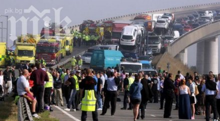 зверска верижна катастрофа 130 коли снимки