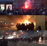 БЕЗРЕДИЦИТЕ В ПАРИЖ: Закон за сигурността подпали Франция - медии скочиха на Макрон заради забраната за снимане на полицаи (ВИДЕО) 