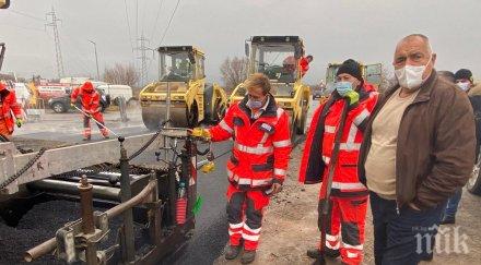първо пик премиерът борисов инспекция никулден работим условията пандемия пускаме процедурата пътя русе велико търново видео снимки