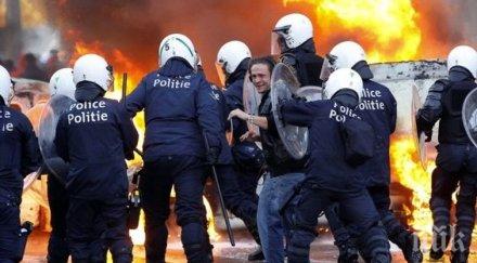 ранени задържани сблъсъци заради противоепидемичните мерки белгия