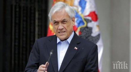 хиляди чилийци протест президента милиардер пинера