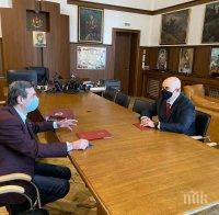 Главният прокурор Иван Гешев и президентът на КТ „Подкрепа“ подписаха Меморандум за разбирателство и сътрудничество

