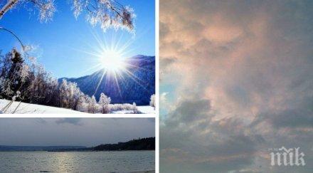 температурите тръгват нагоре слънцето пробие следобед пак заоблачи карта