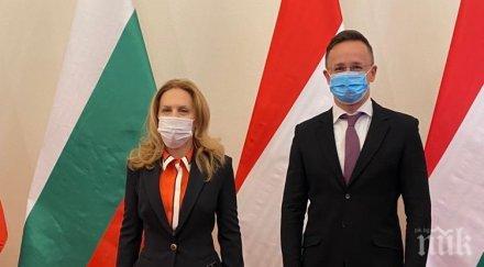 вицепремиерът николова проведе работна среща дипломат унгария петер сиярто