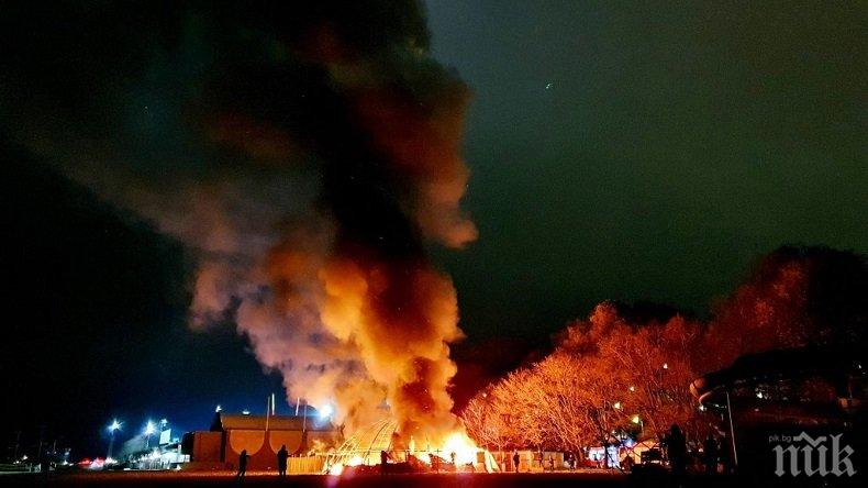 ОГНЕНА СТИХИЯ: Пожар изпепели поредно плажно заведение във Варна