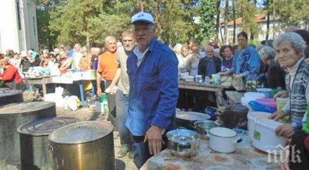 майстор бърка чудодейни курбани