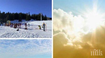 необичайно топло редуват облаци слънце температурите места очаква достигнат градуса карта