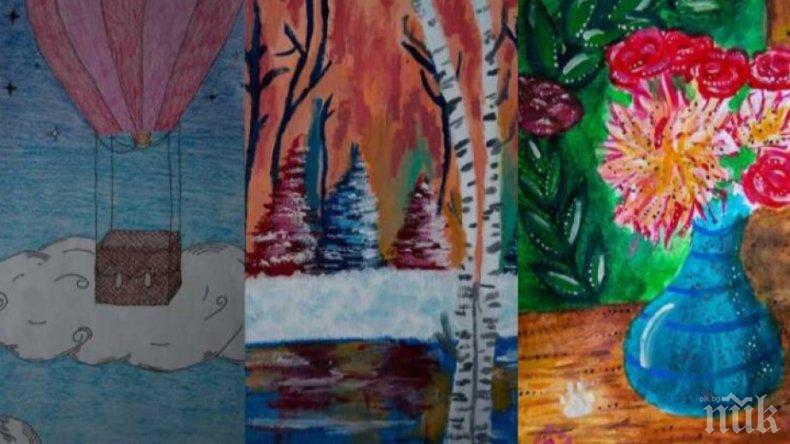 Деца рисуват благотворително за свои връстници в училището в село Русаля