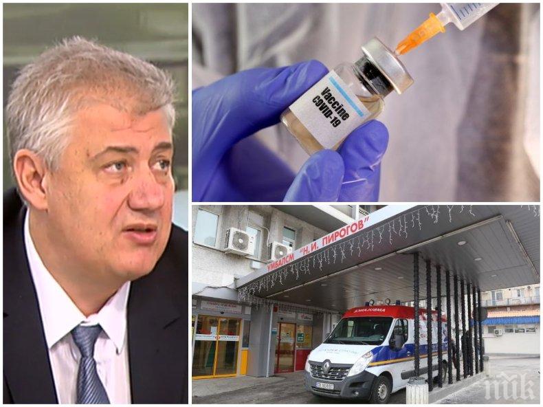 Шефът на Пирогов проф. Асен Балтов: Първата доза ваксина не ни прави безсмъртни. Рано е да се говори за разхлабване на мерките 